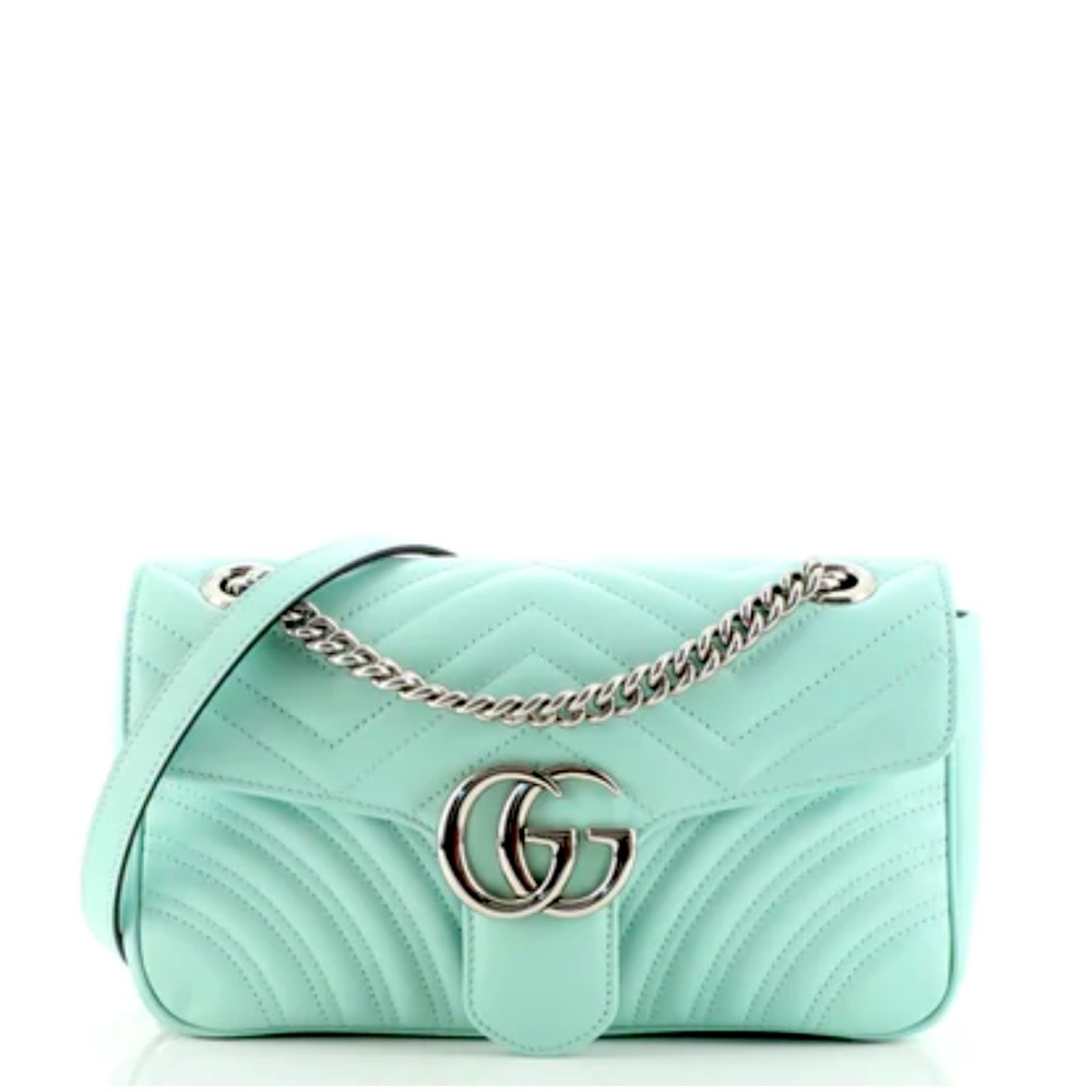 Gucci Gg Marmont Flap Matelasse Leather Small Cross Body Bag